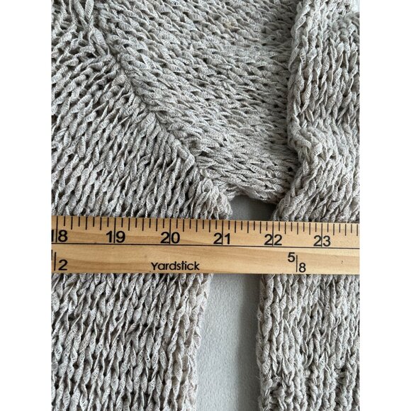 Eileen Fisher Knitted Beige Sweater Linen Blend 3/4 Sleeves See Pics for Size - Picture 4 of 10